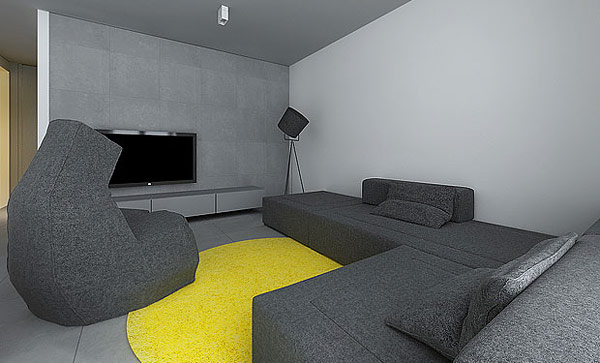 интерьер двухкомнатной квартиры в стиле минимализм
